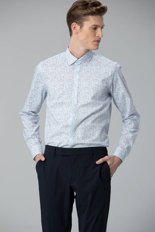 Debra Mens Smart Shirt Slım Fıt Blue - 1