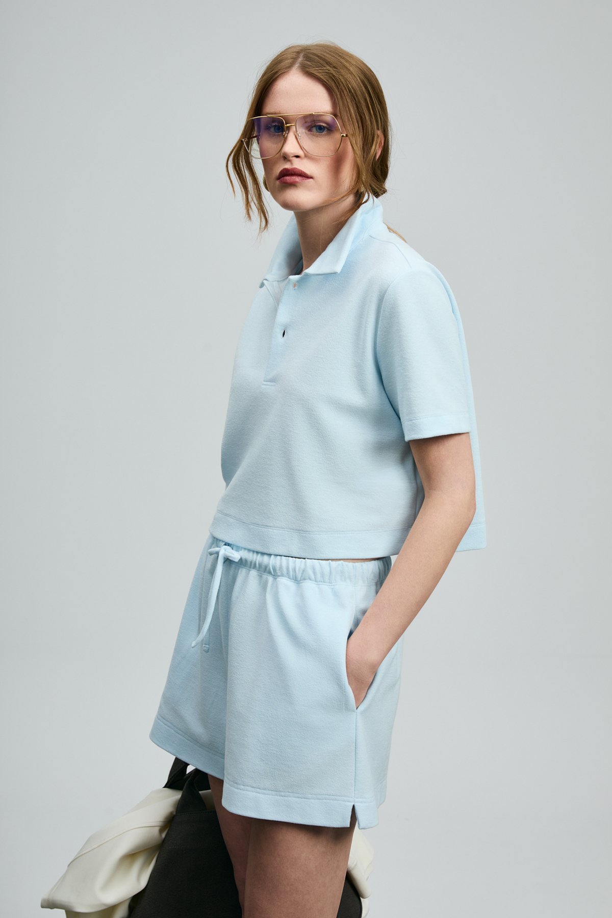 Narın Women's Polo T-Shirt Blue - LUFIAN