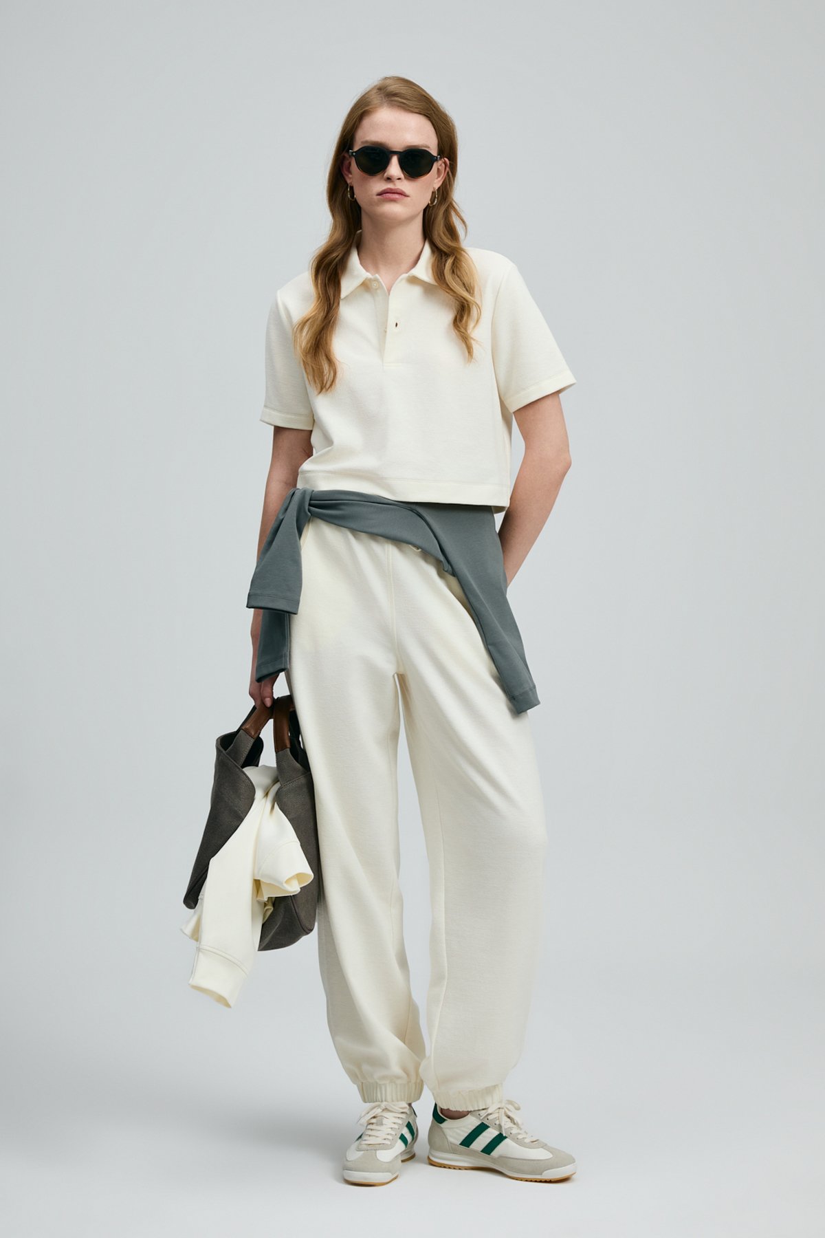 Narın Women's Polo T-Shirt Off White - LUFIAN
