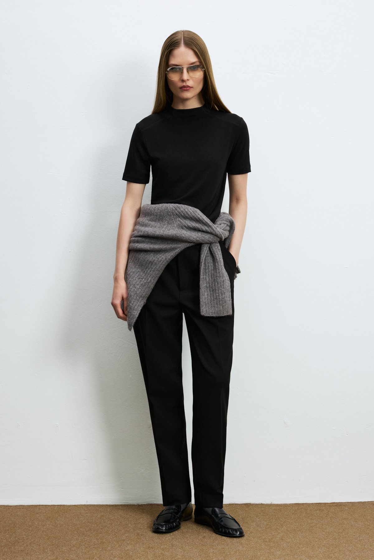 Delrey Women's T- Shırt Black - LUFIAN