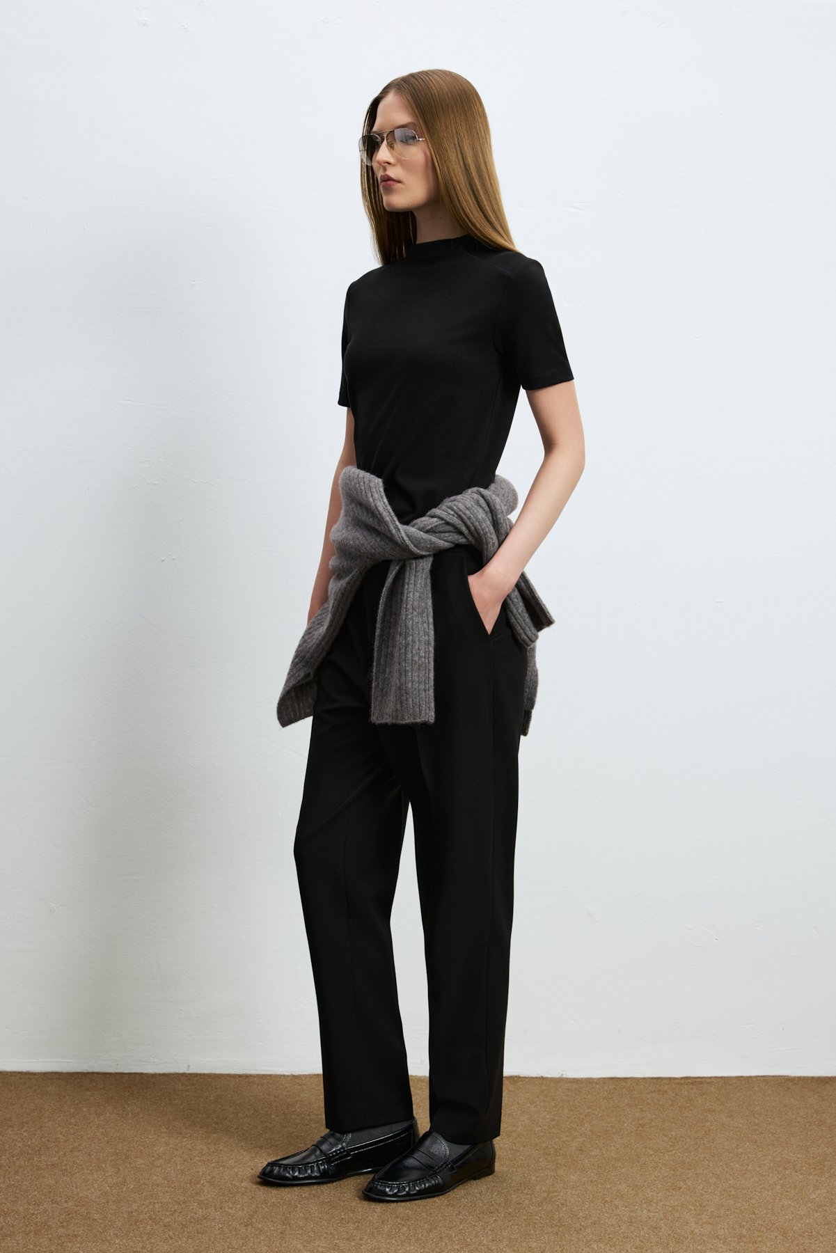 Delrey Women's T- Shırt Black - LUFIAN