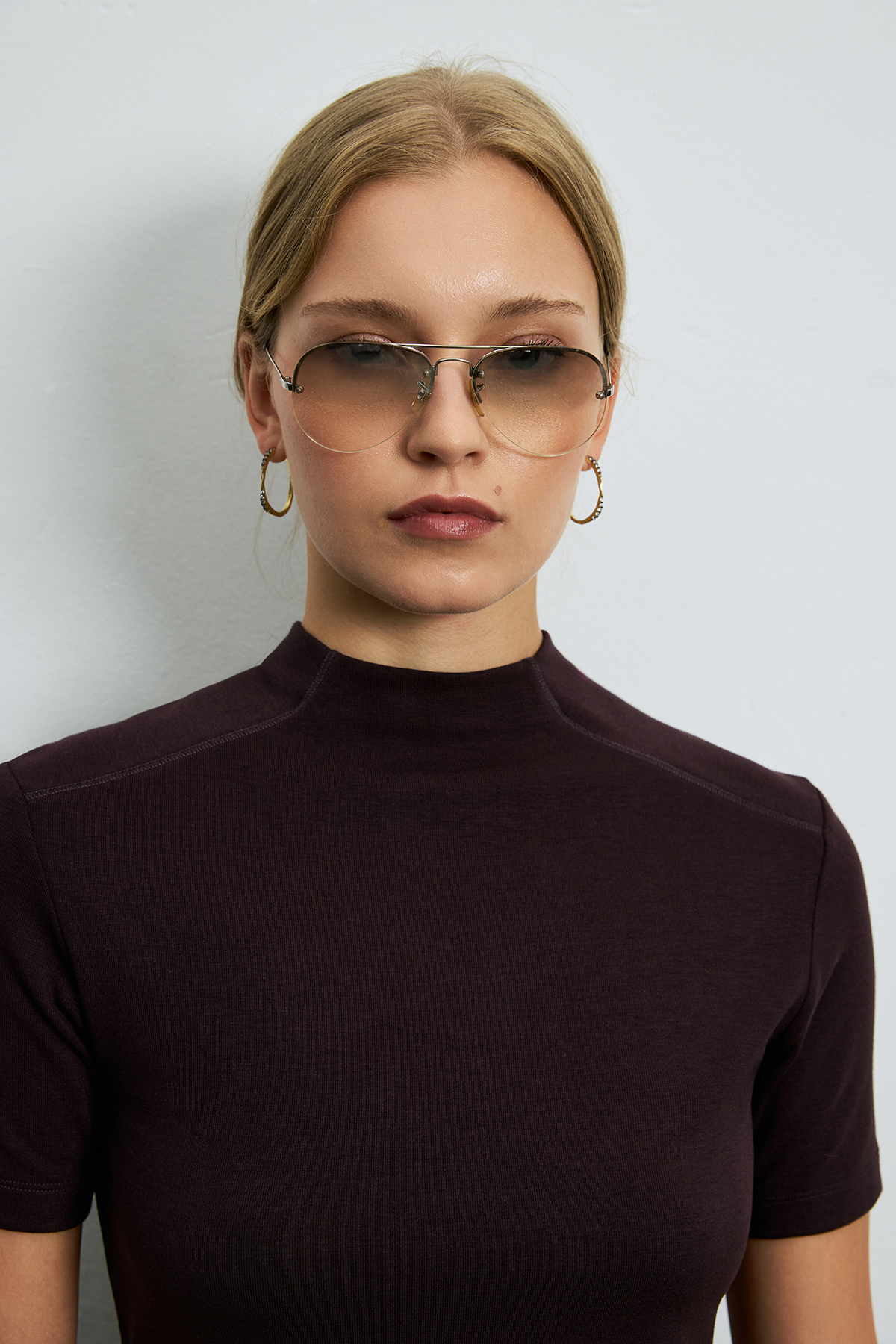 Delrey Women's T-Shirt Burgundy - LUFIAN