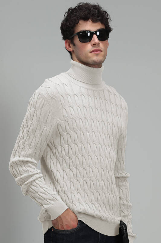 Denı Mens Sweater Ecru - 1