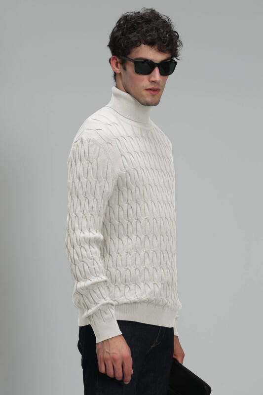 Denı Mens Sweater Ecru - 4