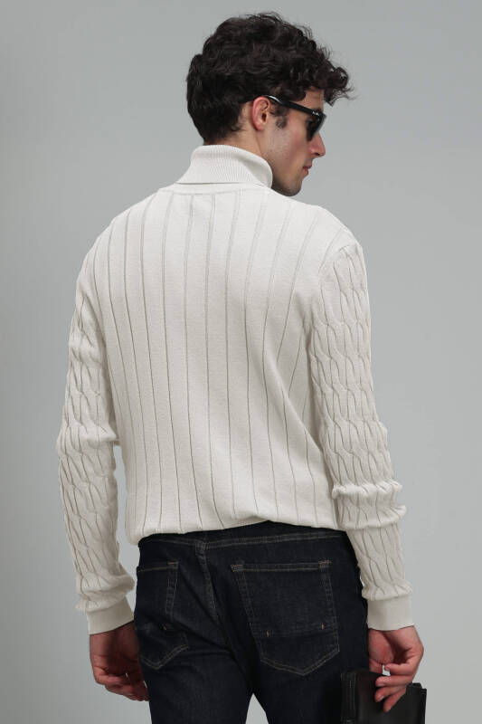 Denı Mens Sweater Ecru - 5