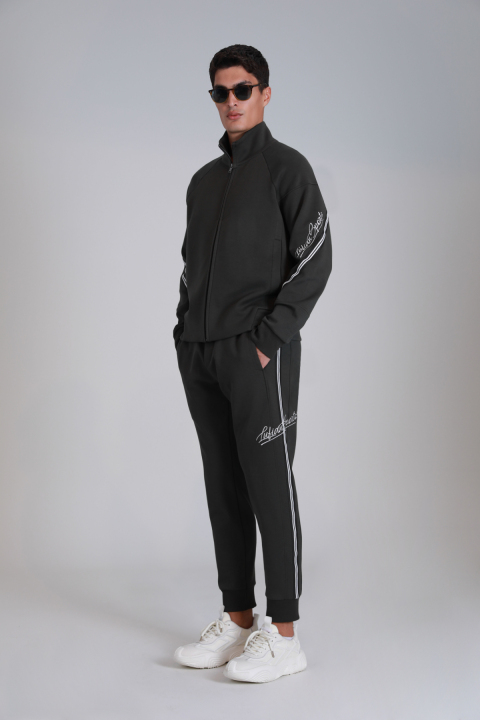 Dera Tracksuit Top Dark Green - Lufian (1)