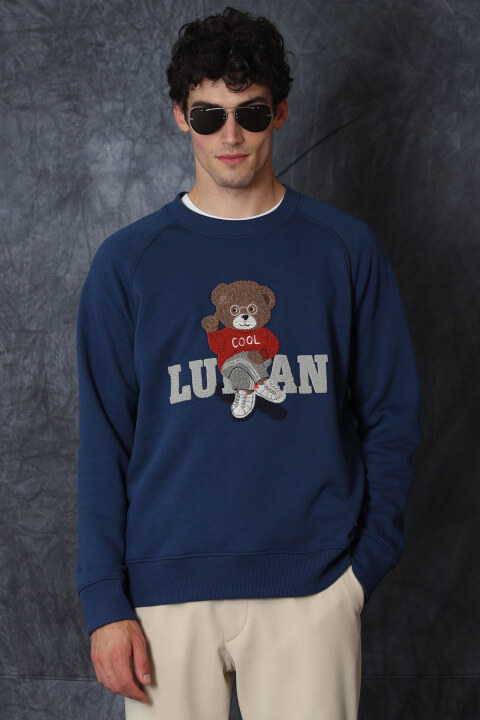 Derek Male Sweatshirt Lıght Navy - Lufian