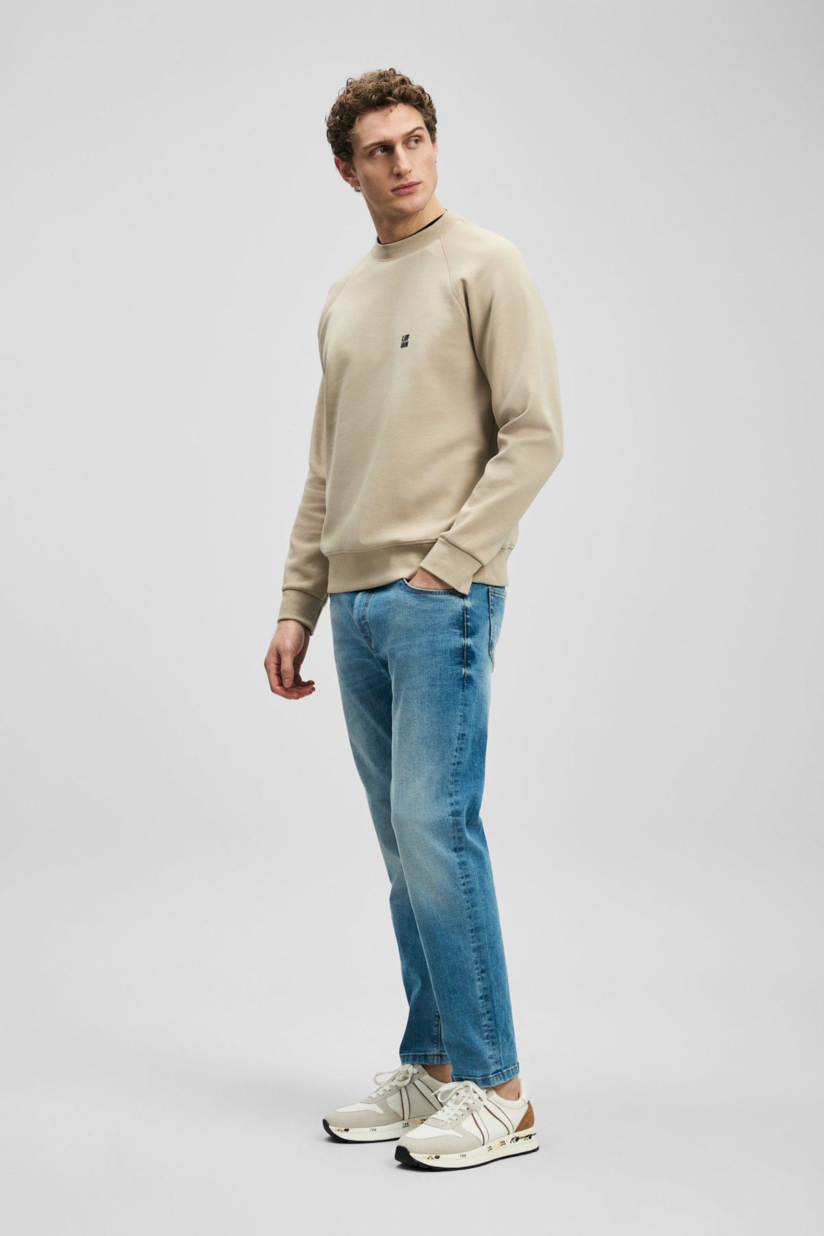 Derek Smart Jeans Men's Trousers Slim Fit Light Blue - LUFIAN