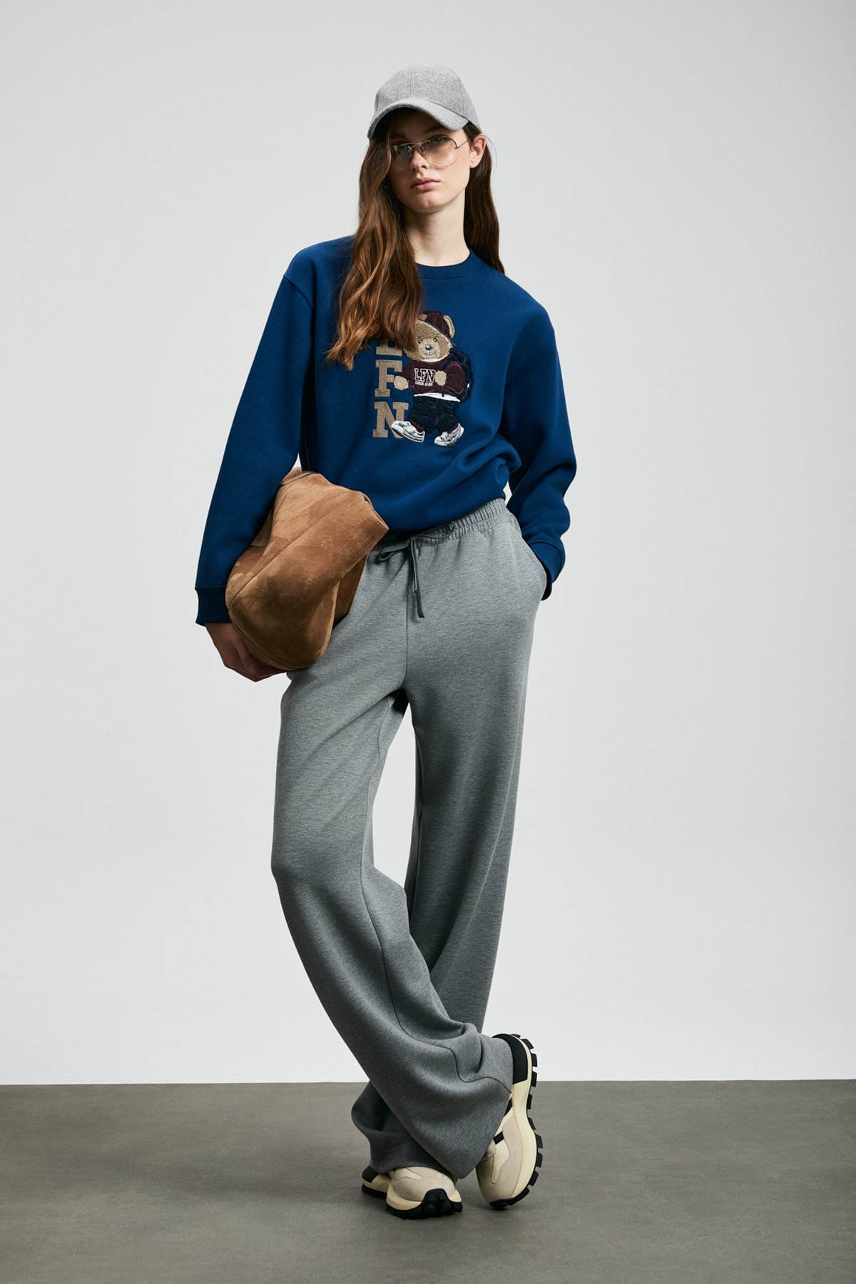 Dıamond Women's Knitted Sweatshirt Saxes - LUFIAN (1)