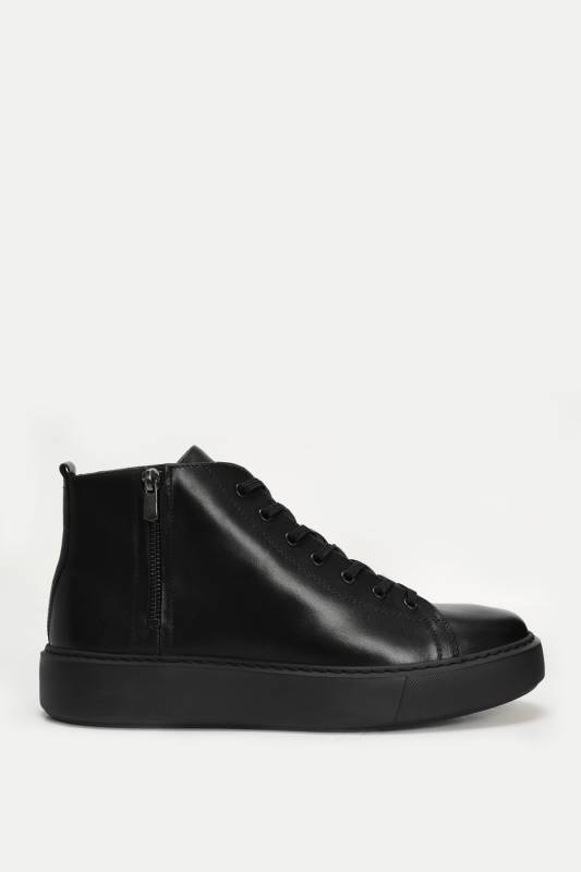 Diego Mens Leather Shoes Black - 1