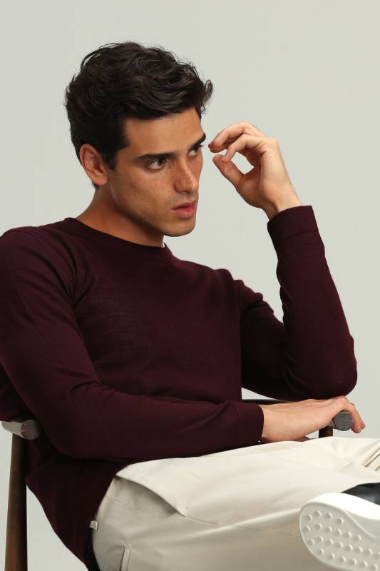 Dıon Mens Sweater Burgundy - 3