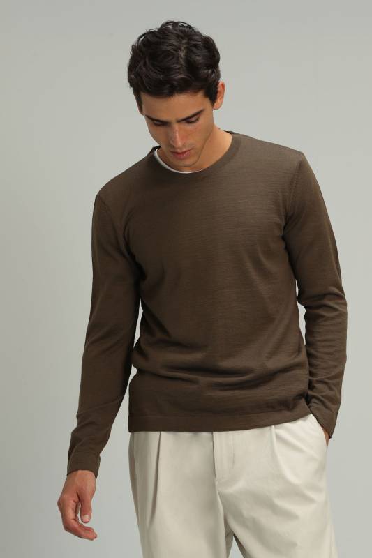 Dıon Mens Sweater Camel - 1