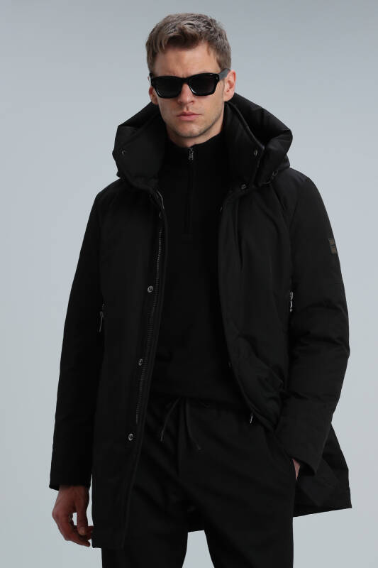 Donald Goose Feather Male Coat Black - 1