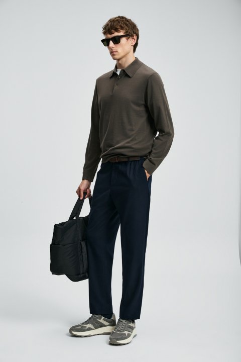 Donald Men's Sweater Light Brown - LUFIAN