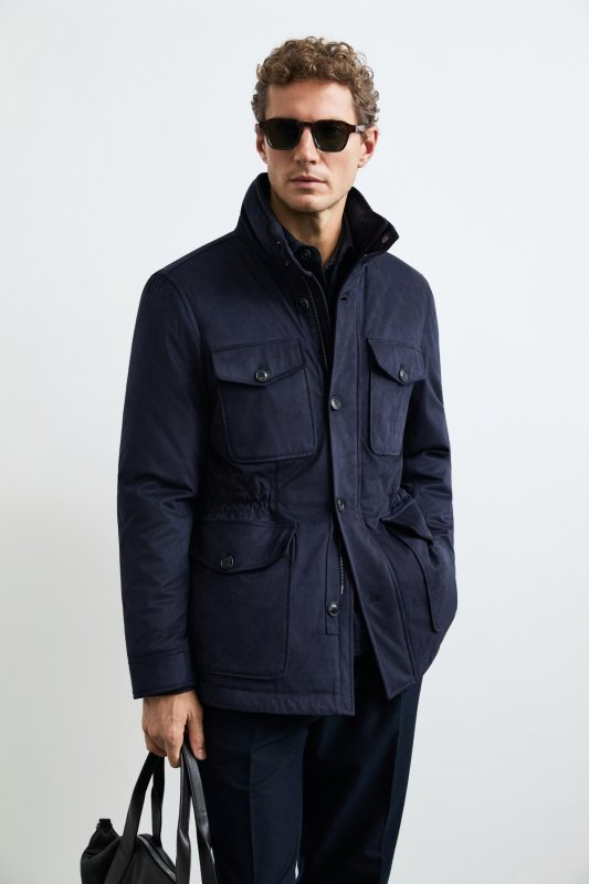 Donev Men's Goose Down Jacket Navy Blue