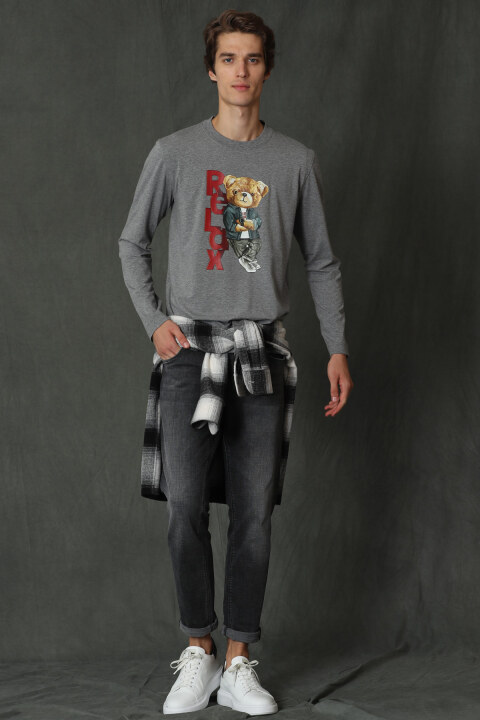 Donovan Smart Jean Mens Pants Slım Fıt Lıght Grey - Lufian