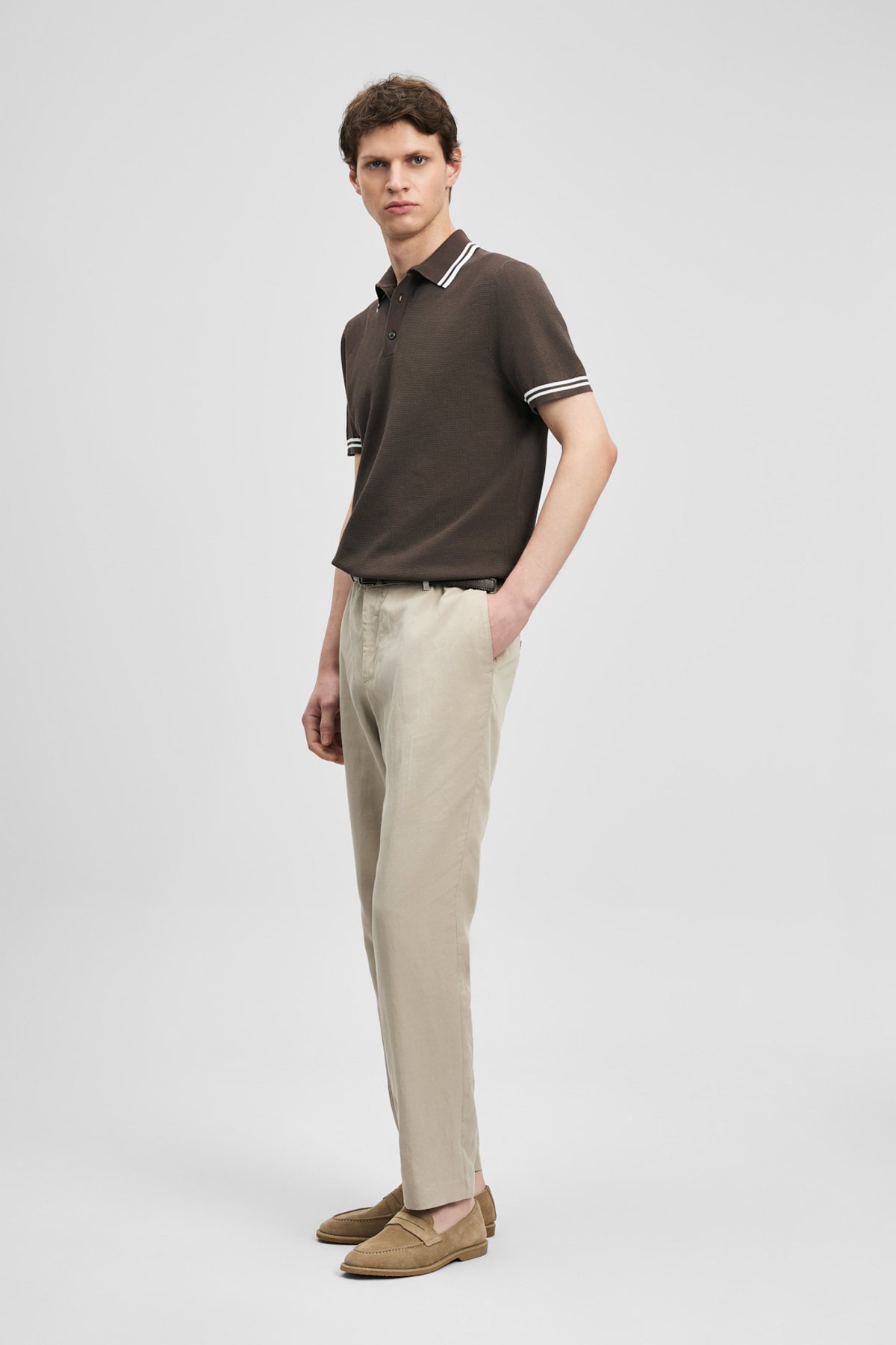 Dora Men's Modal Blend Sweater Brown - LUFIAN