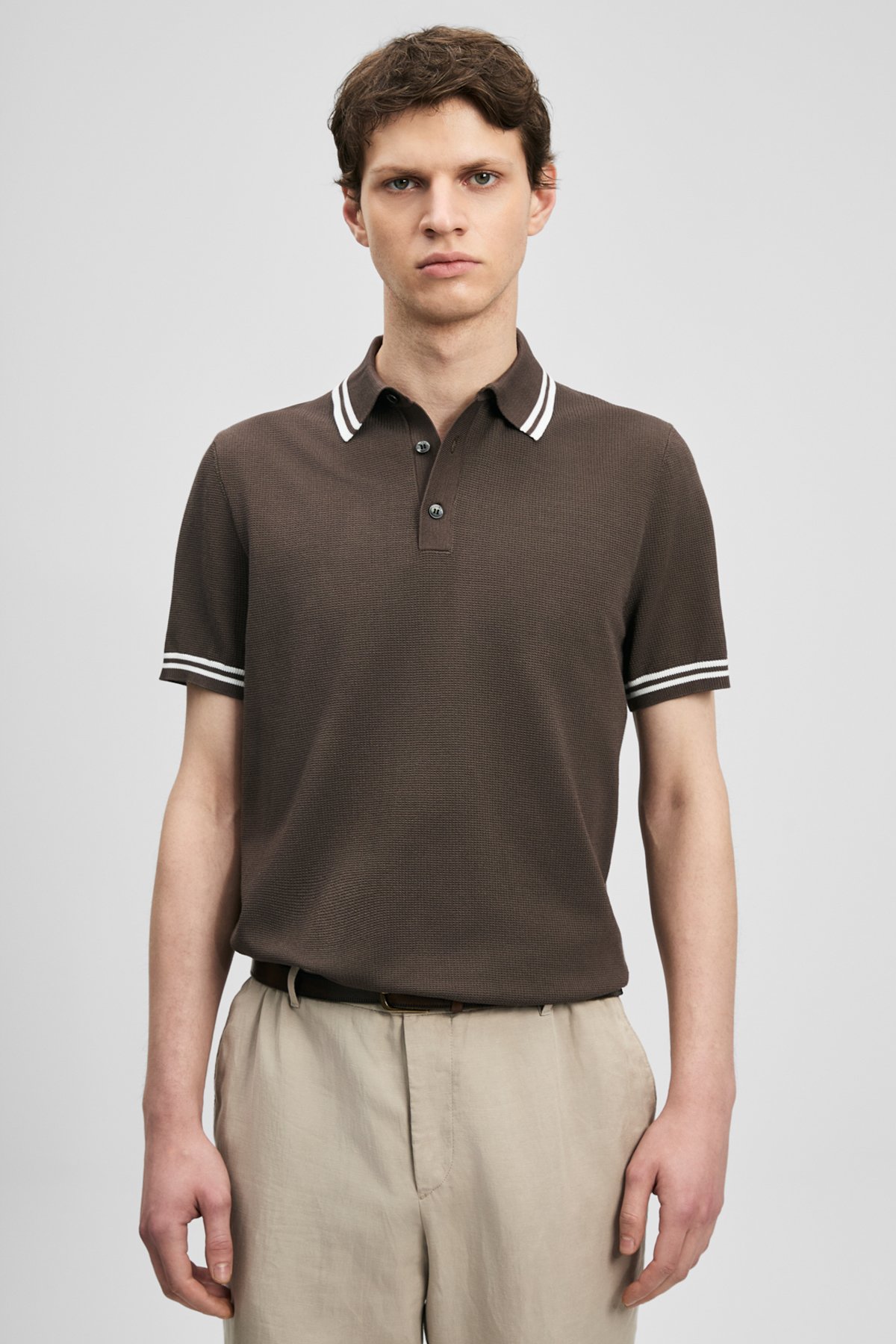 Dora Men's Modal Blend Sweater Brown - LUFIAN