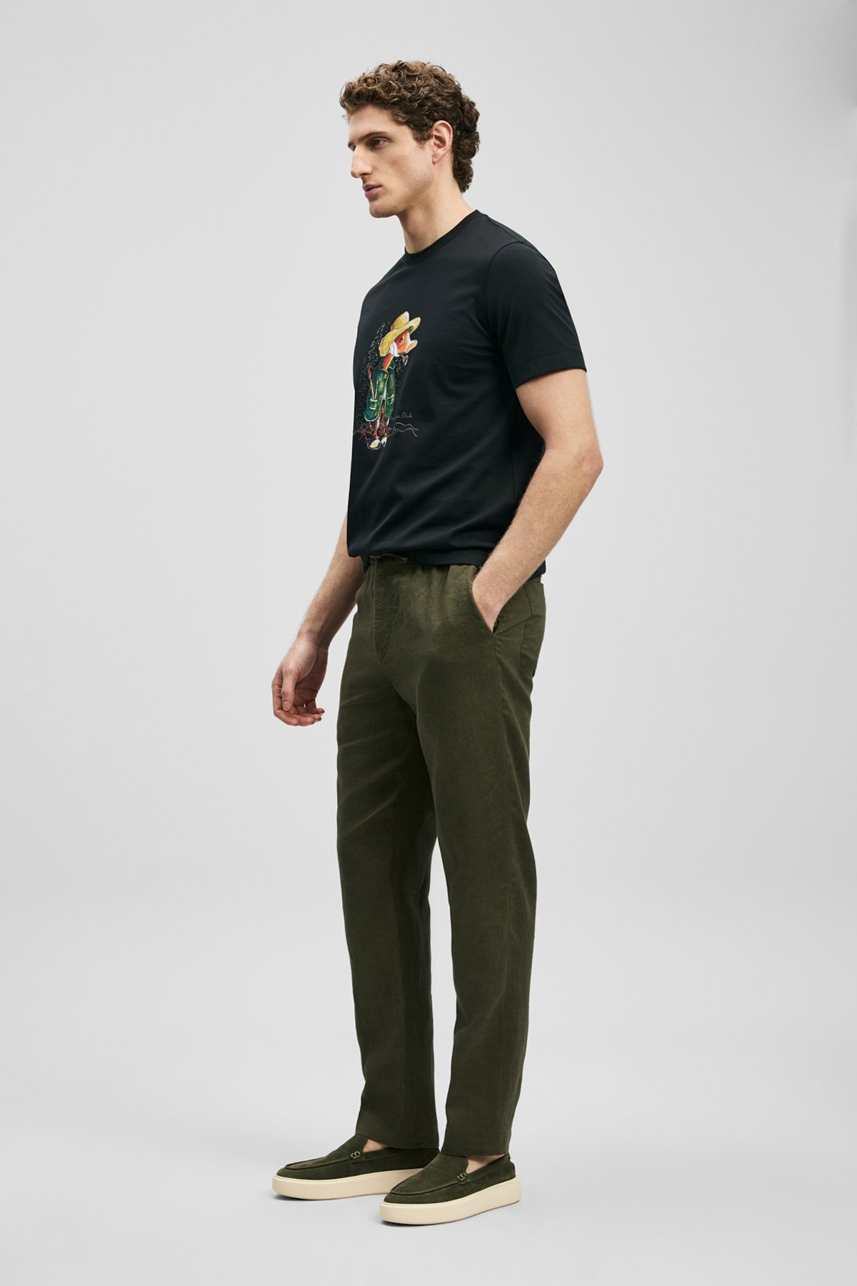 Duck Modern Graphic T-Shirt Black - LUFIAN