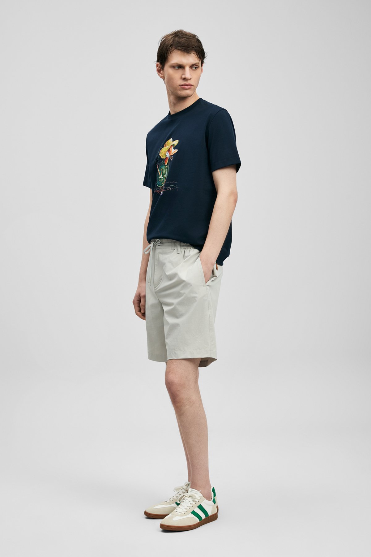 Duck Modern Graphic T-Shirt Navy Blue - LUFIAN