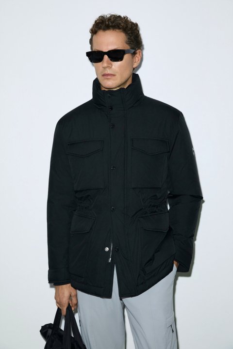 Goose Feather Male Coat Black - Lufian