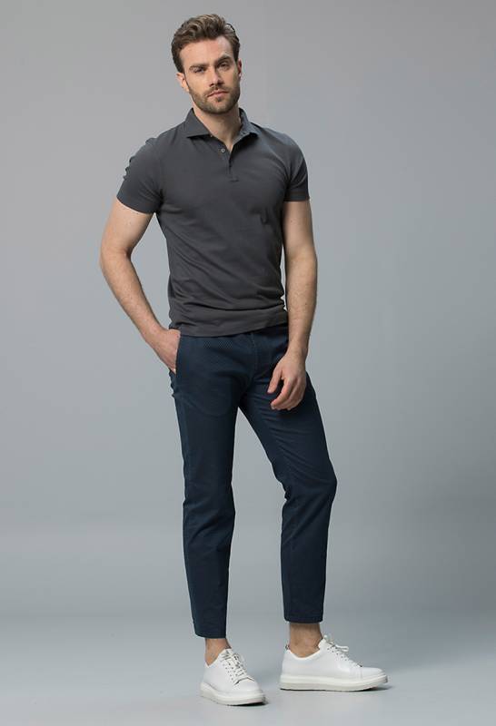 Edwardd Smart Mens Chino Pants Slım Fıt Navy - 1