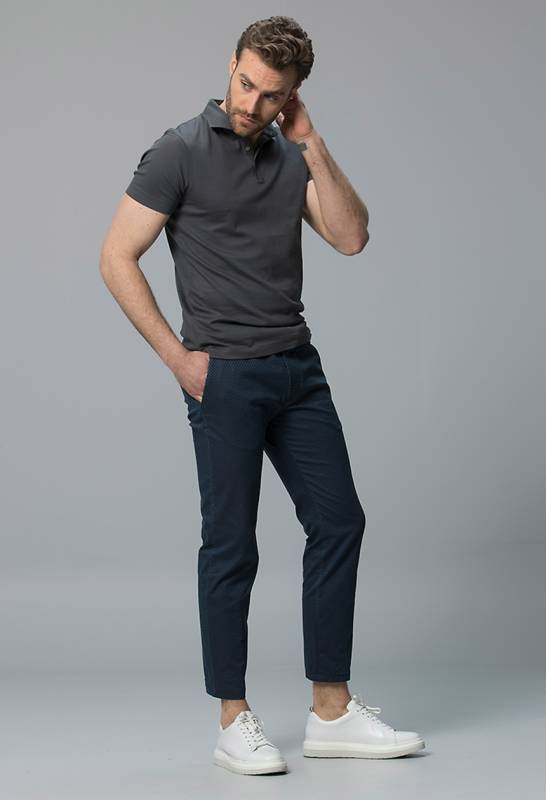 Edwardd Smart Mens Chino Pants Slım Fıt Navy - 2