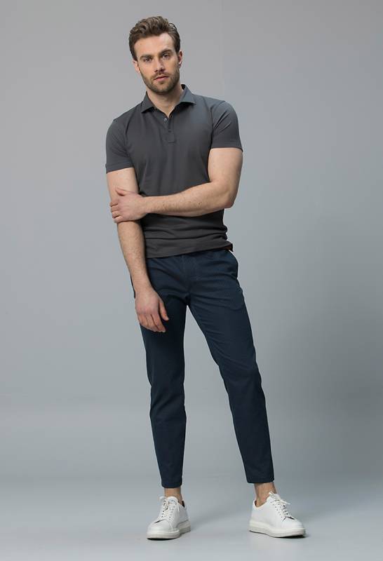 Edwardd Smart Mens Chino Pants Slım Fıt Navy - 3