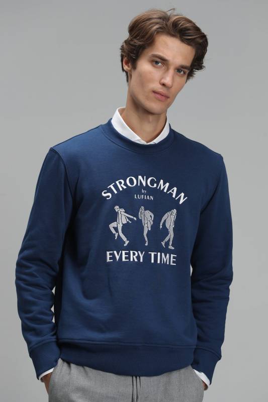 Edwın Male Sweatshirt Lıght Navy - 1