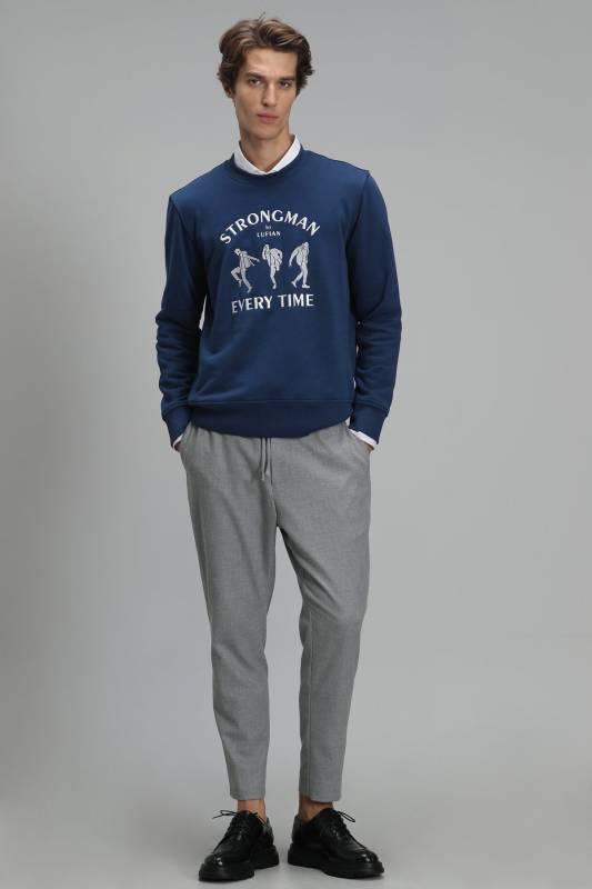 Edwın Male Sweatshirt Lıght Navy - 2