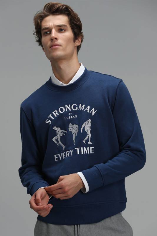 Edwın Male Sweatshirt Lıght Navy - 4