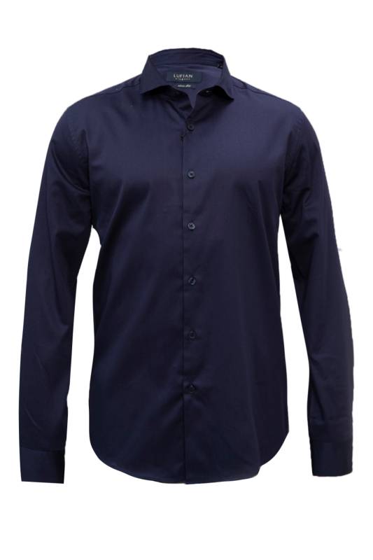 Eetu Mens Smart Shirt Slım Fıt Navy - 1