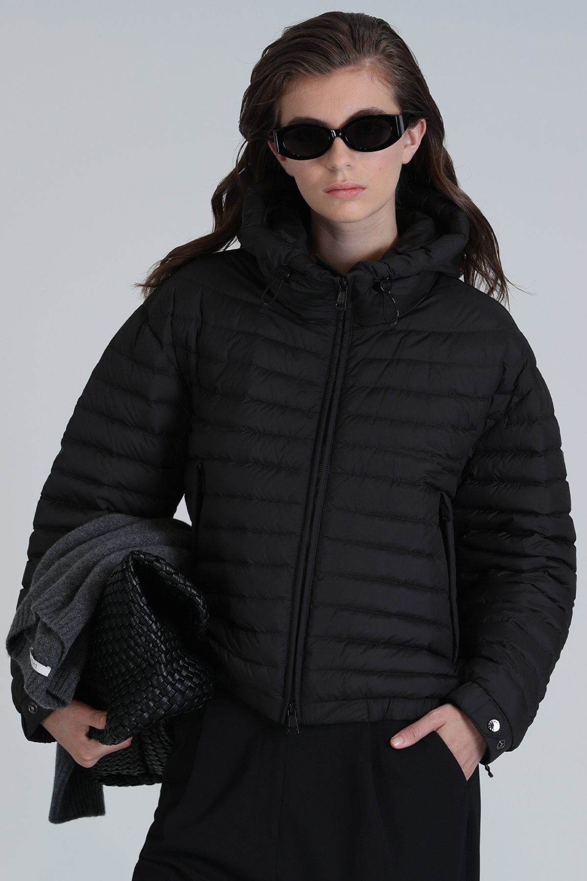 Elen Goose Down Women's Coat Black - LUFIAN
