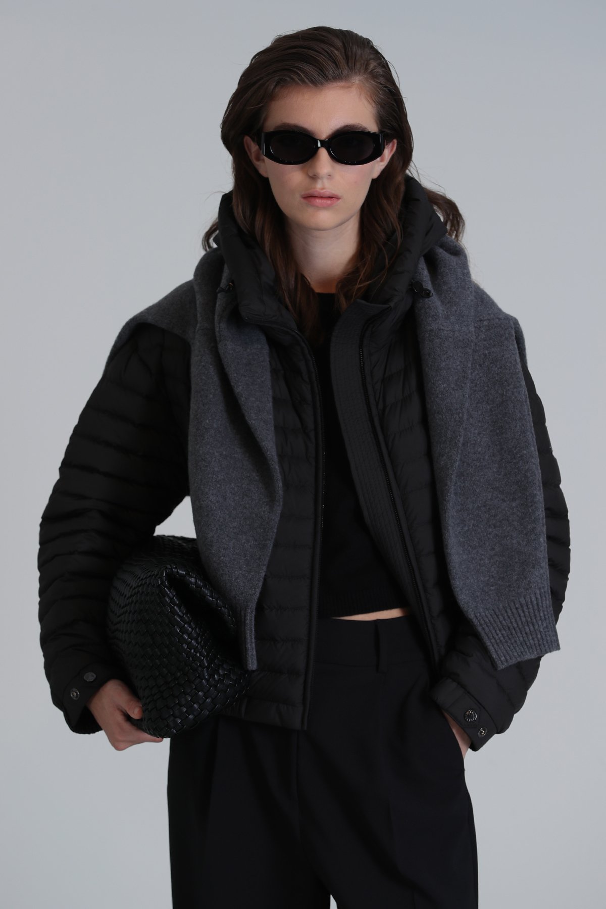 Elen Goose Down Women's Coat Black - LUFIAN