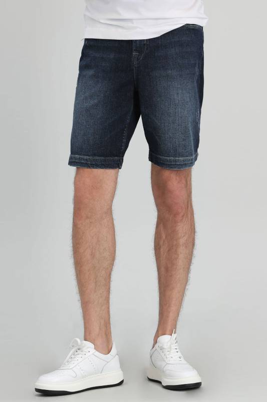 Enrıc Mens Denim Shorts Slım Fıt Indıgo - 2