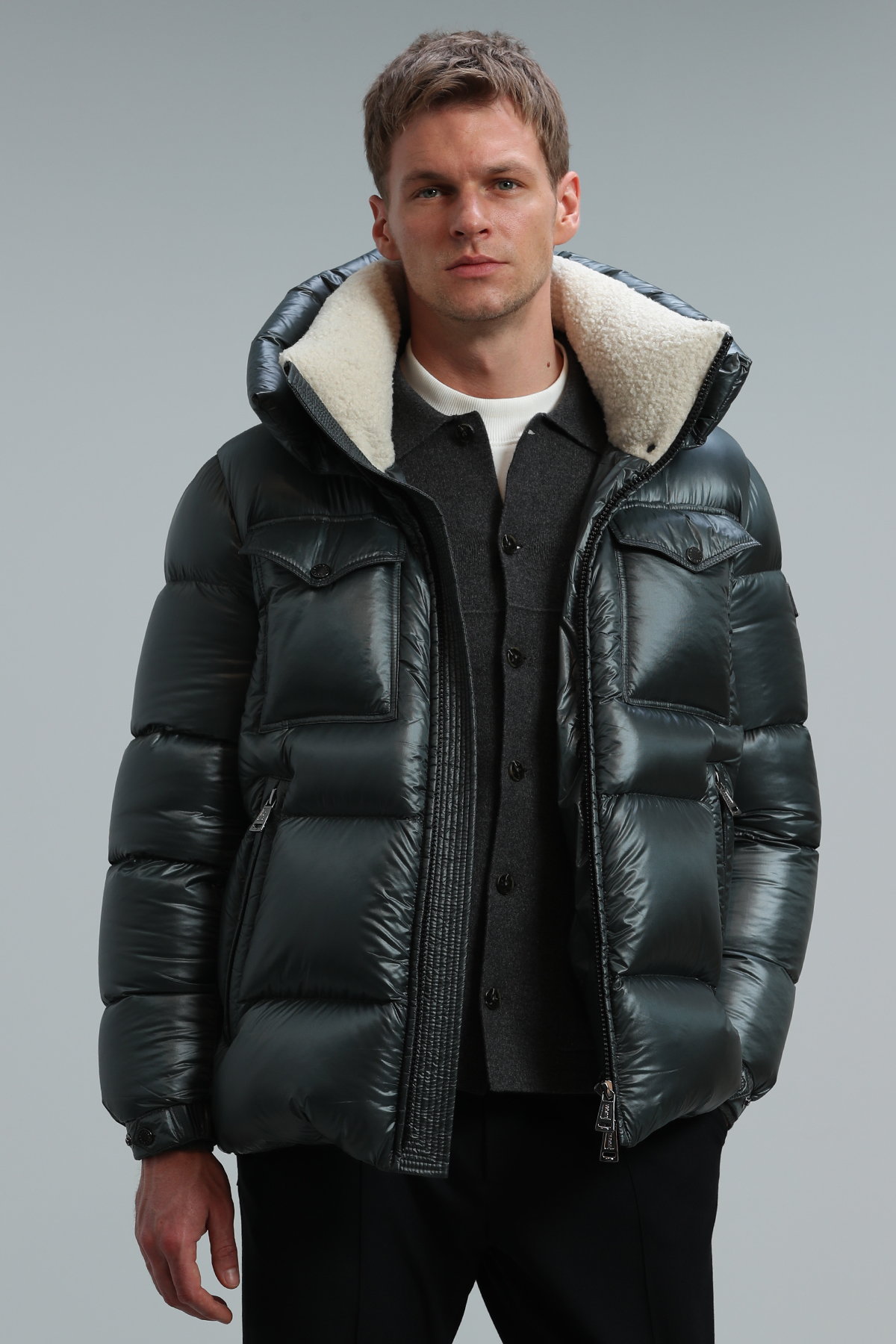 Ethan Goose Feather Male Coat - Lufian