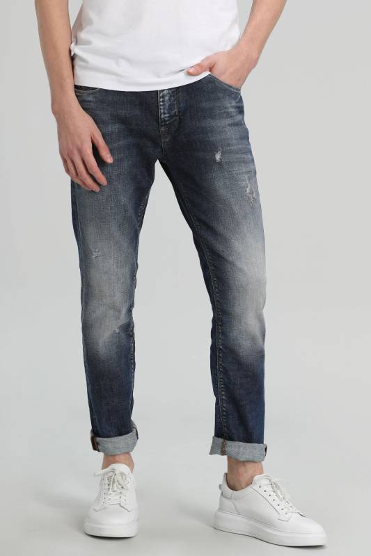 Euler Fashion Jean Mens Pants Slım Fıt Blue - 1