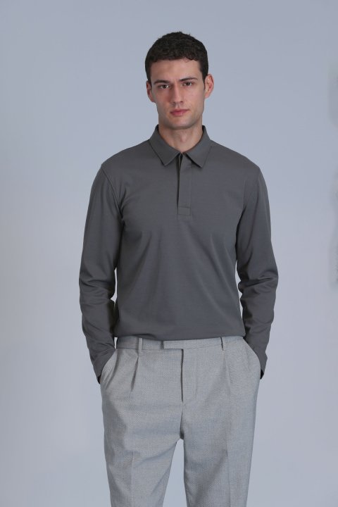 Evan Erkek Uzun Kol Tişört Nefti Yeşil - Lufian