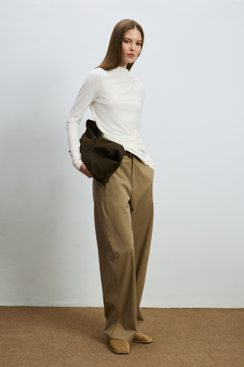 Fade Women's Trousers Camel Hair - LUFIAN