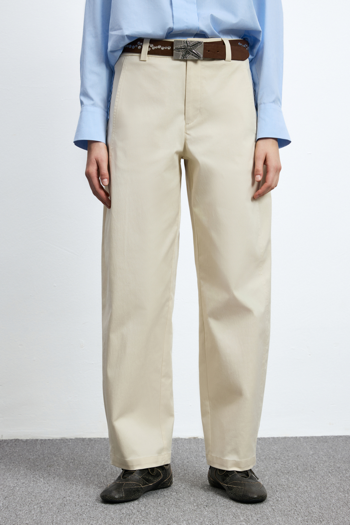 Fade Women's Pants Ecru - LUFIAN