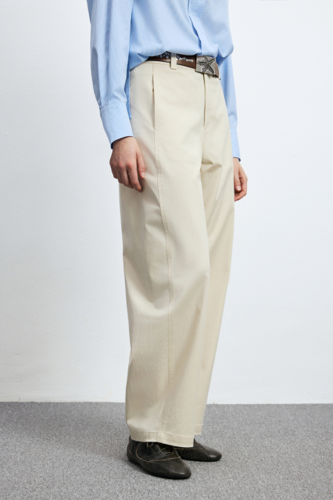 Fade Women's Pants Ecru - LUFIAN