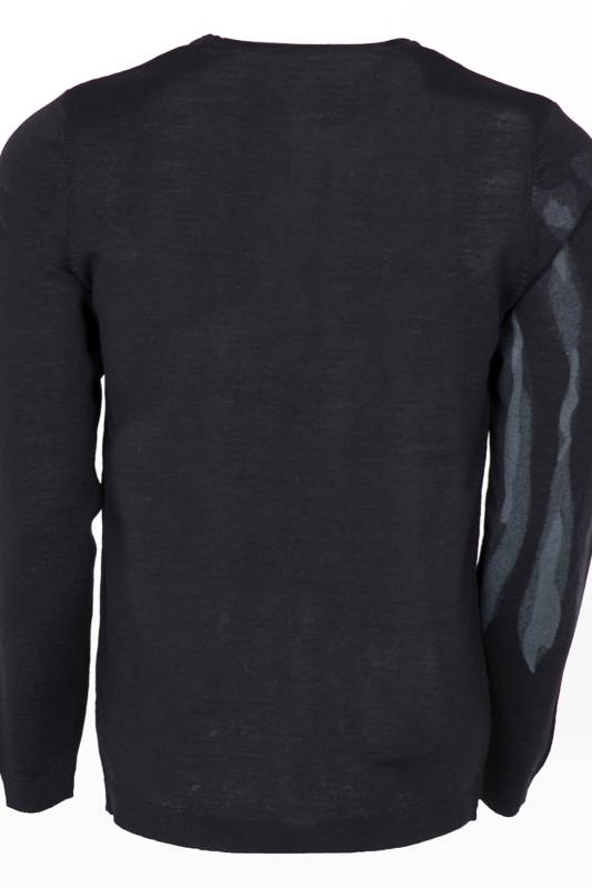 Fancy Mens Sweater Black - 2