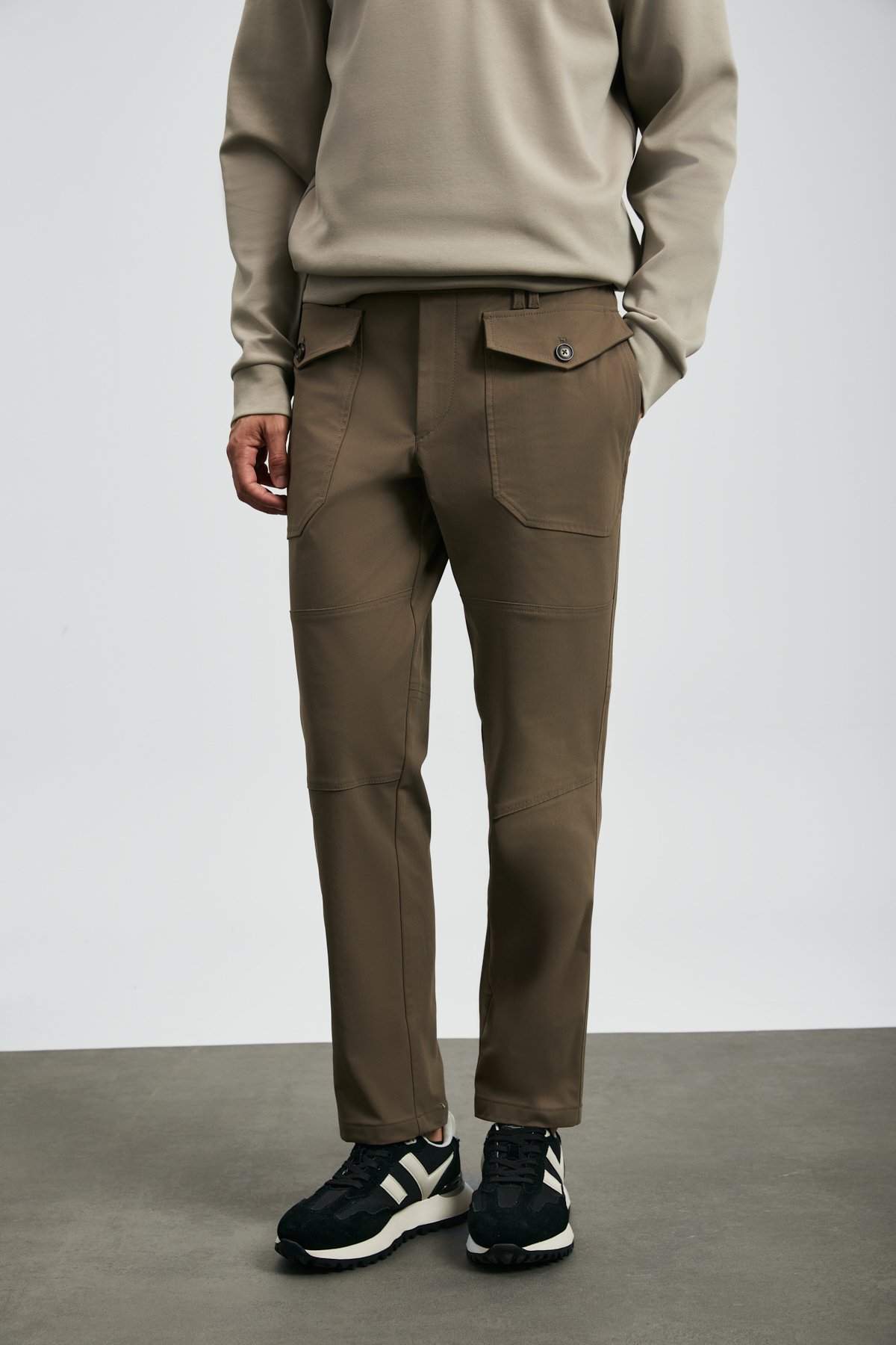 Fashion Mens Chino Pants Slım Fıt Earth - Lufian (1)