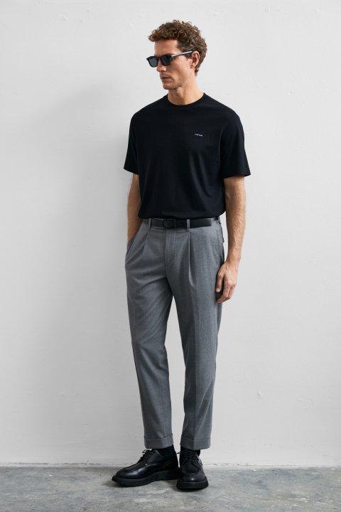 Fınto Modern Graphic T-Shirt Black - LUFIAN