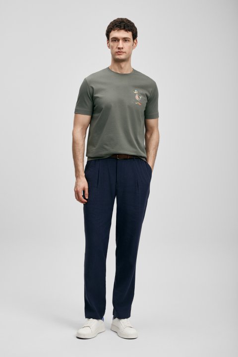 Fınx Modern Graphic T-Shirt Dark Green - LUFIAN