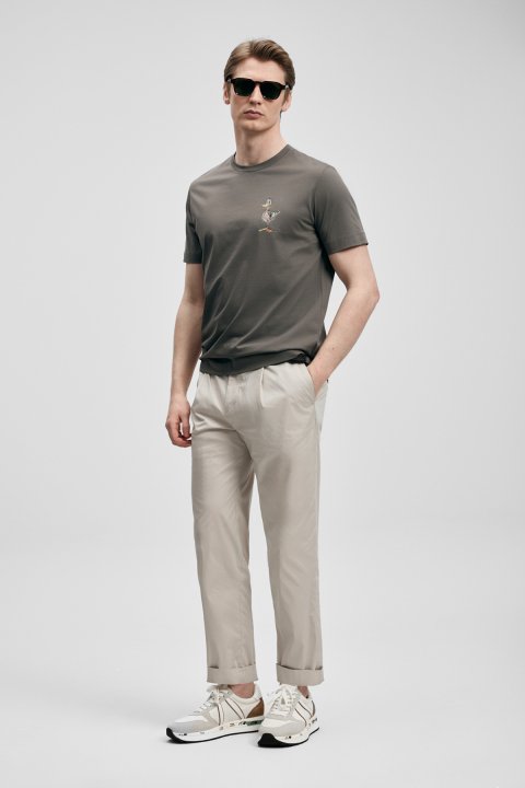 Fınx Modern Graphic T-Shirt Mink - LUFIAN