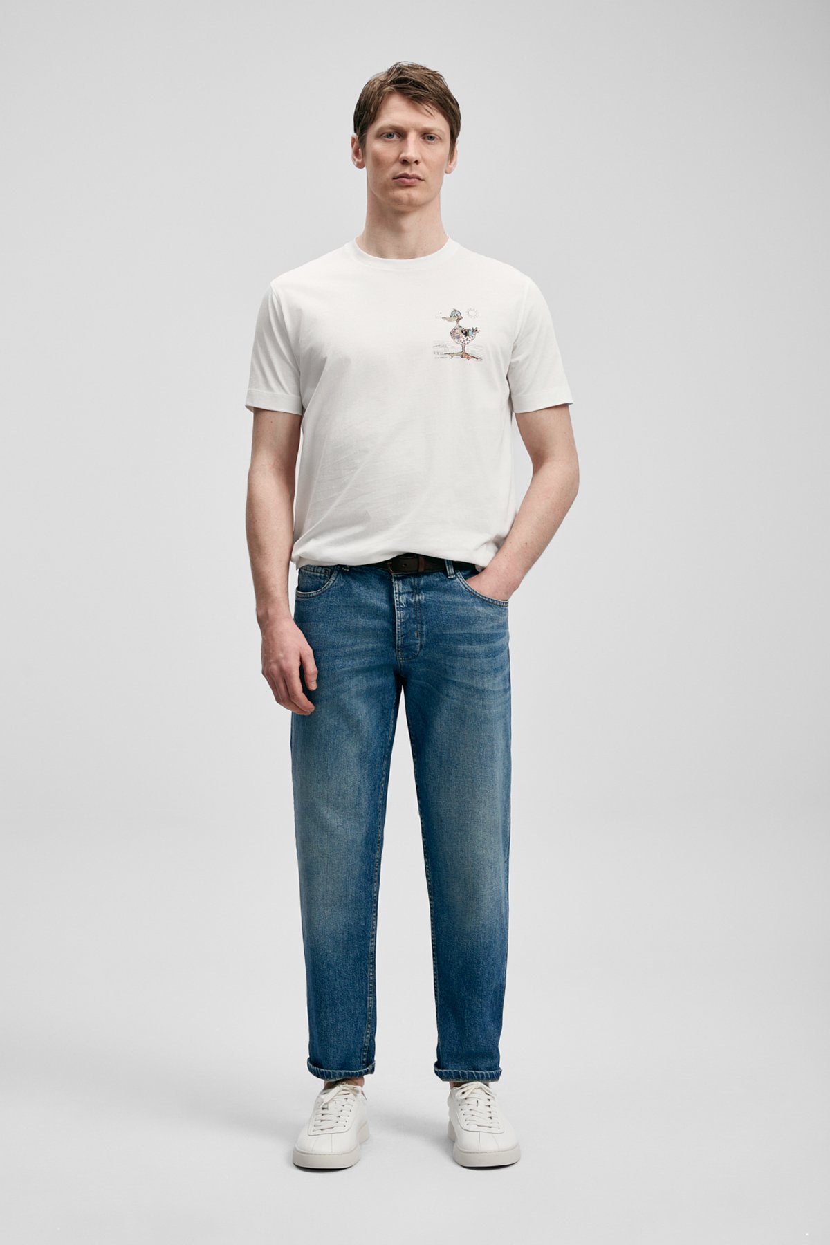 Fınx Modern Graphic T-Shirt Off White - LUFIAN