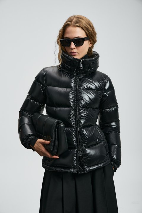 Flash Goose Down Women's Coat Black - LUFIAN