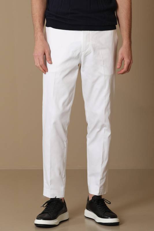 Flor Smart Mens Chino Pants Slım Fıt Whıte - 2