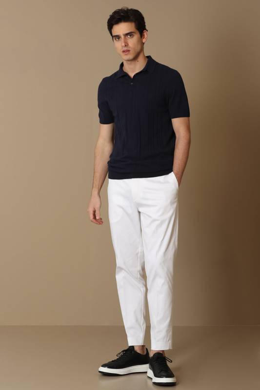 Flor Smart Mens Chino Pants Slım Fıt Whıte - 3